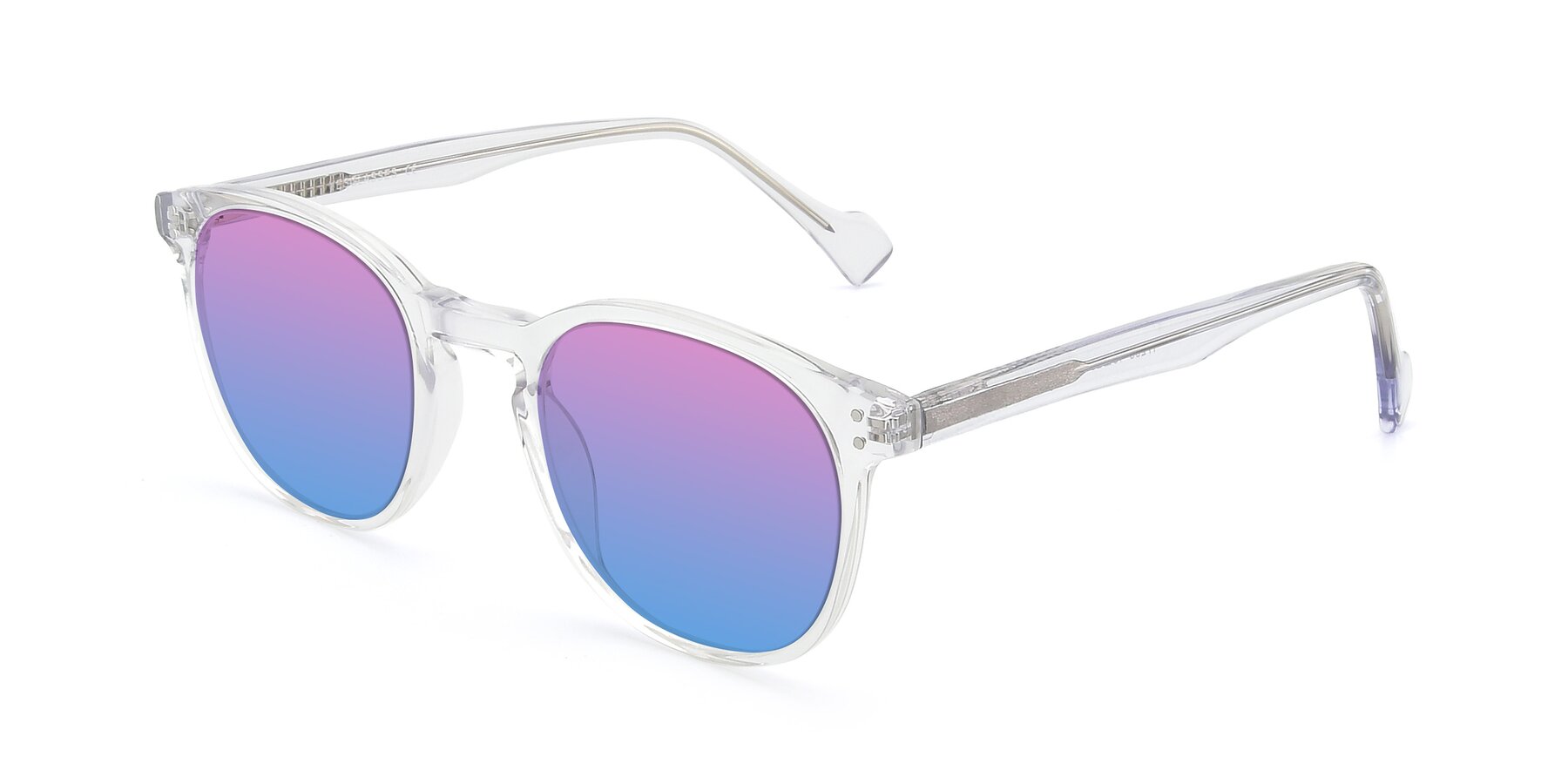 Angle of 17293 in Clear with Pink / Blue Gradient Lenses