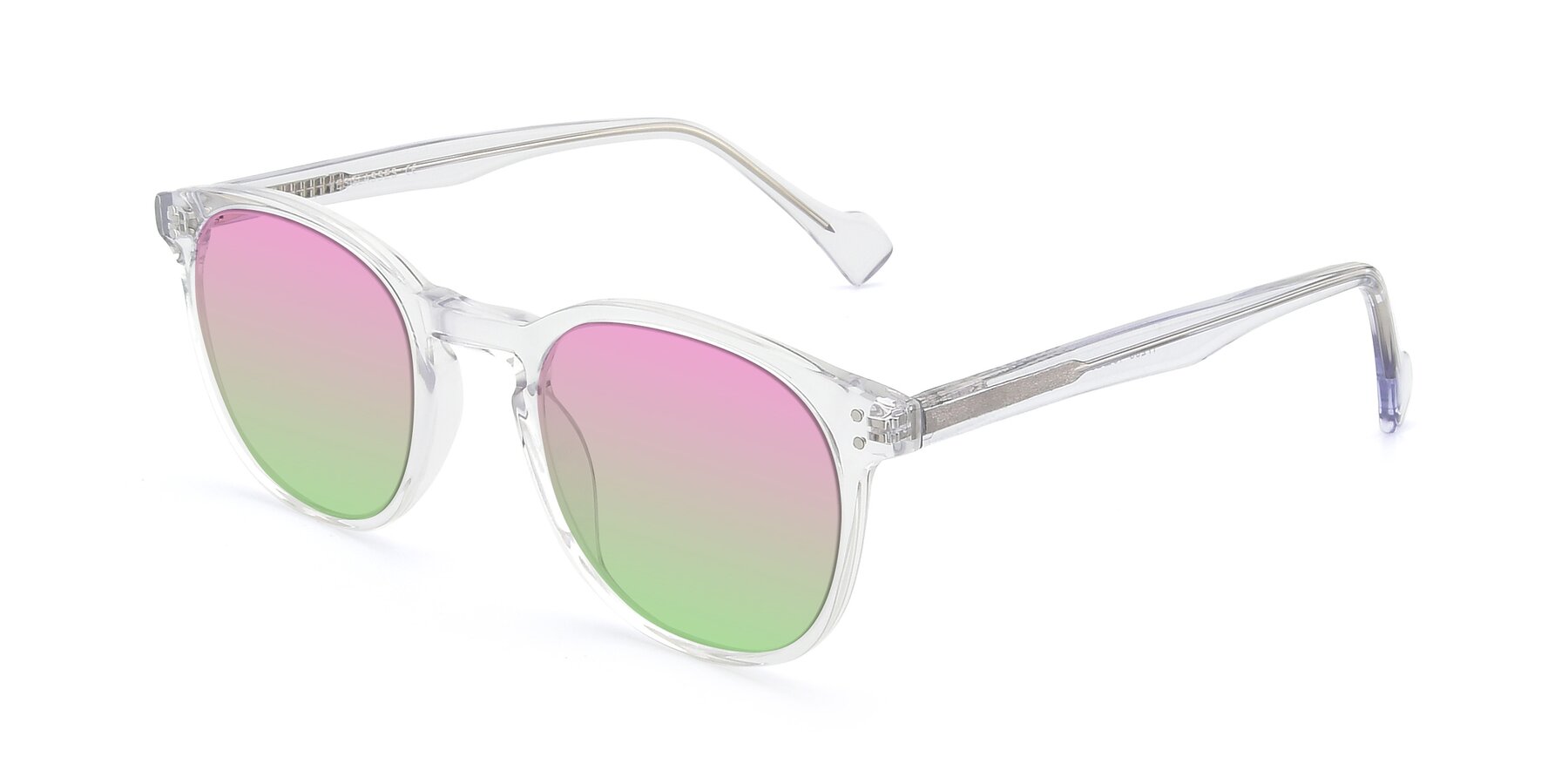 Angle of 17293 in Clear with Pink / Green Gradient Lenses