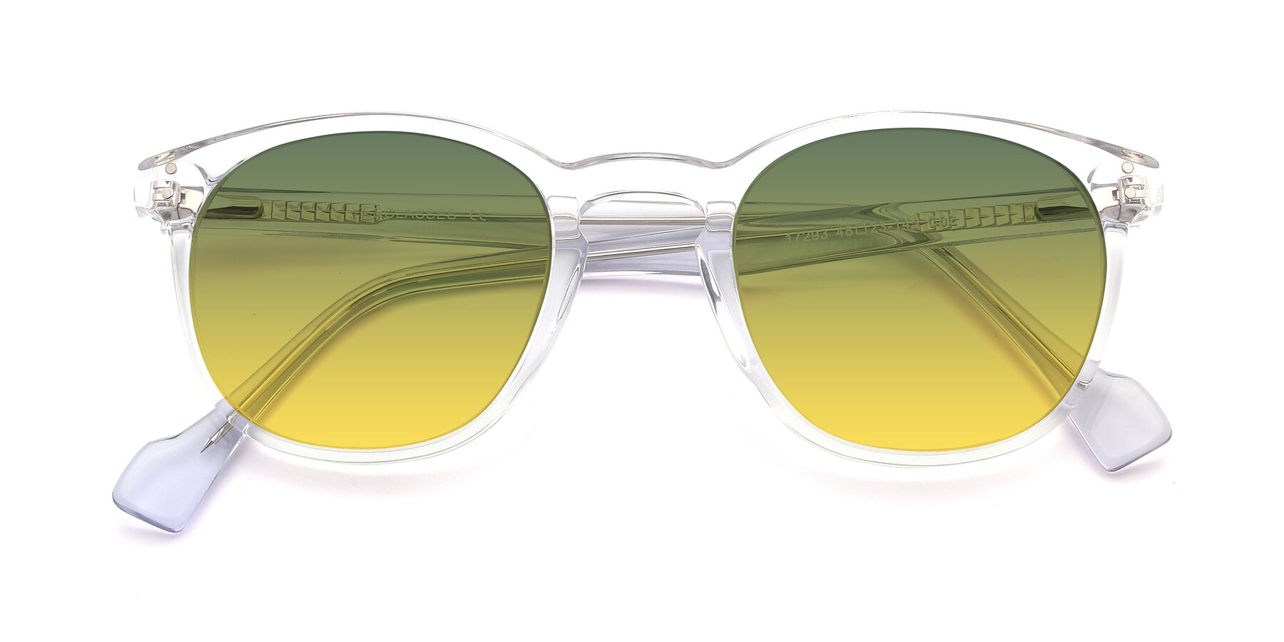 Folded Front of 17293 in Clear with Green / Yellow Gradient Lenses