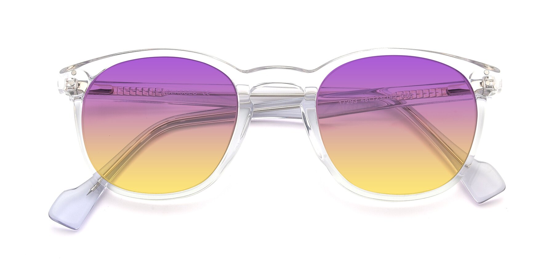 Folded Front of 17293 in Clear with Purple / Yellow Gradient Lenses