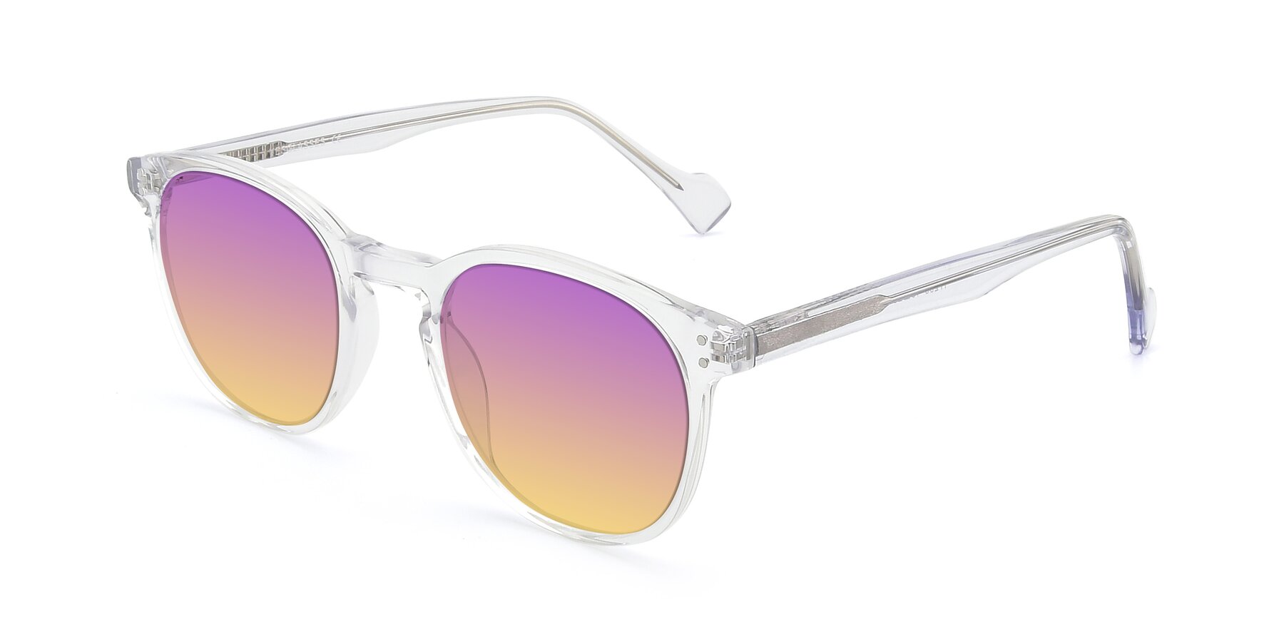 Angle of 17293 in Clear with Purple / Yellow Gradient Lenses