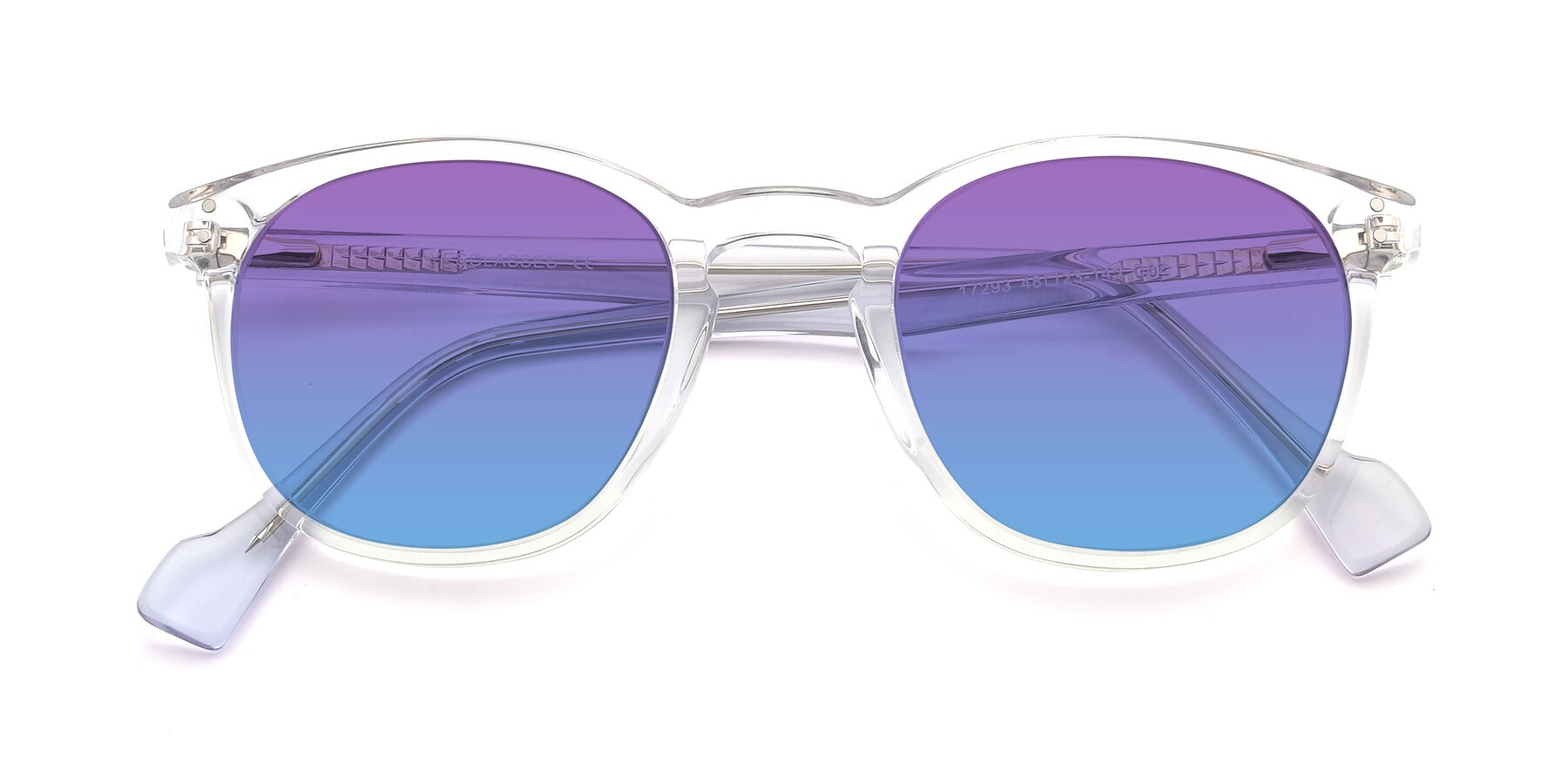 Folded Front of 17293 in Clear with Purple / Blue Gradient Lenses