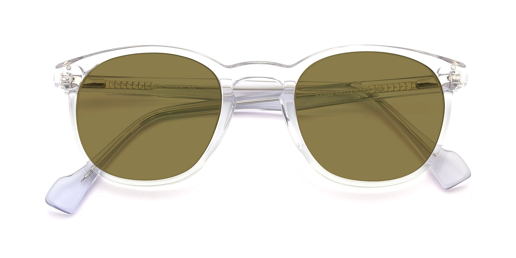 Folded Front of 17293 in Clear with Brown Polarized Lenses