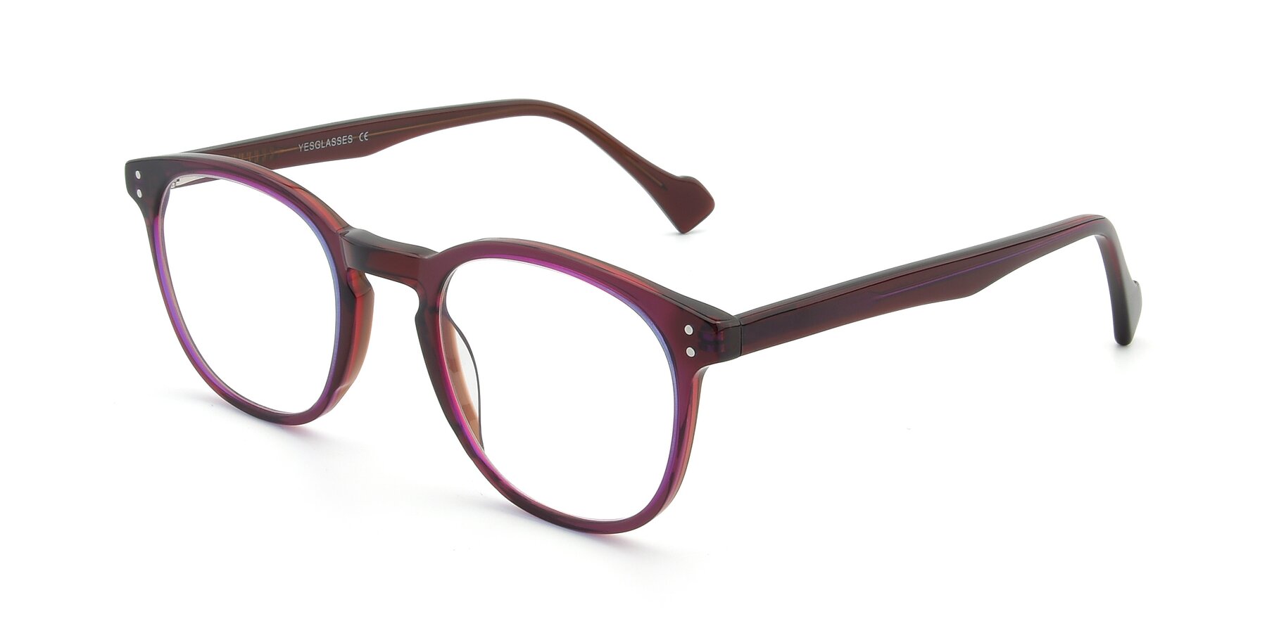 Angle of 17293 in Violet with Clear Blue Light Blocking Lenses