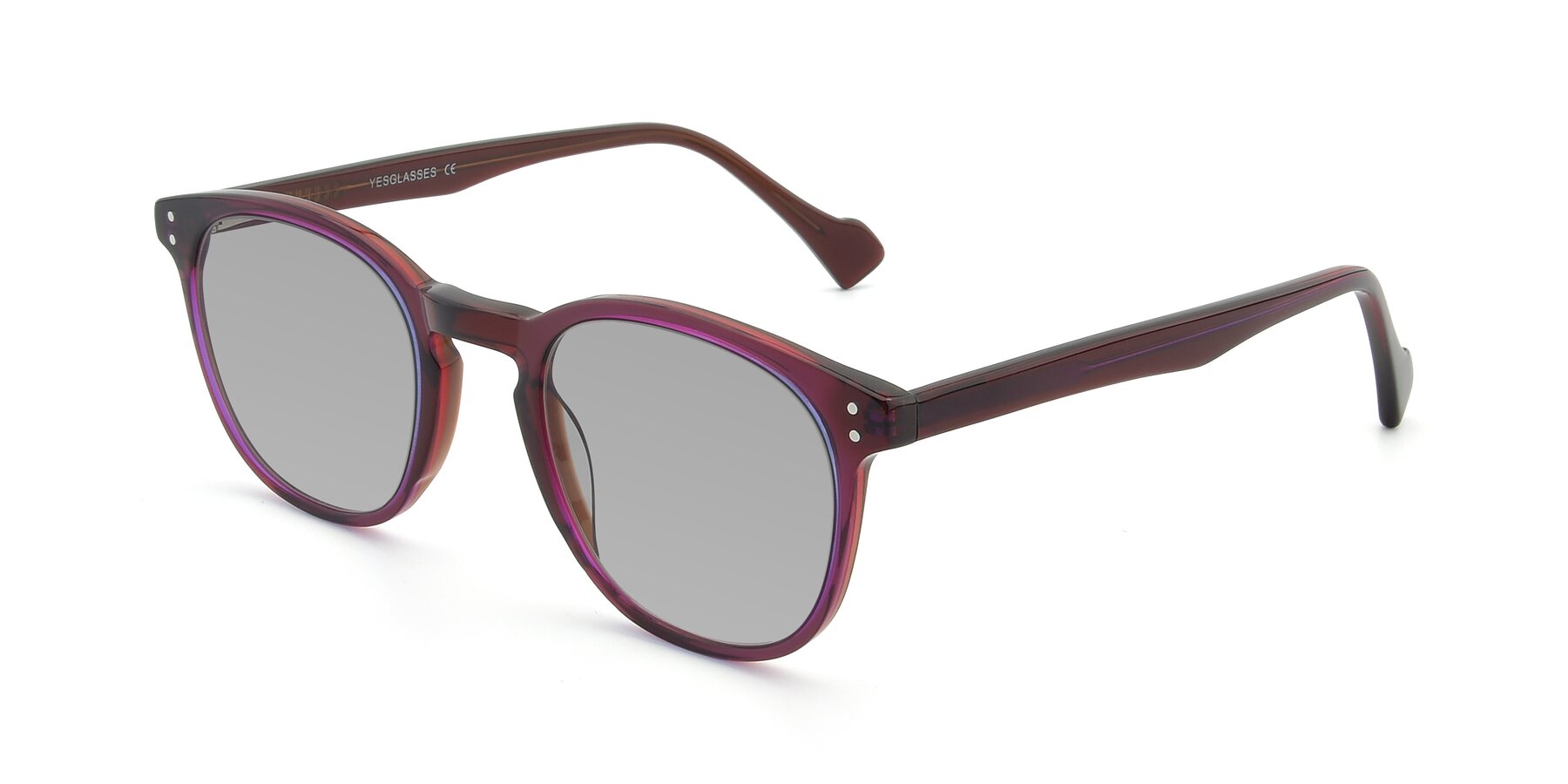 Angle of 17293 in Violet with Light Gray Tinted Lenses