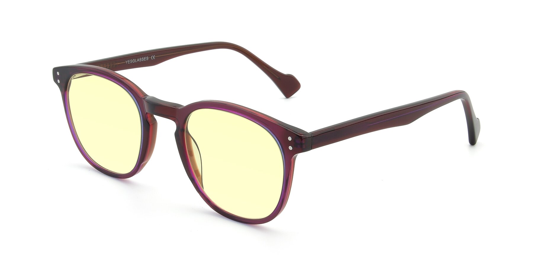 Angle of 17293 in Violet with Light Yellow Tinted Lenses