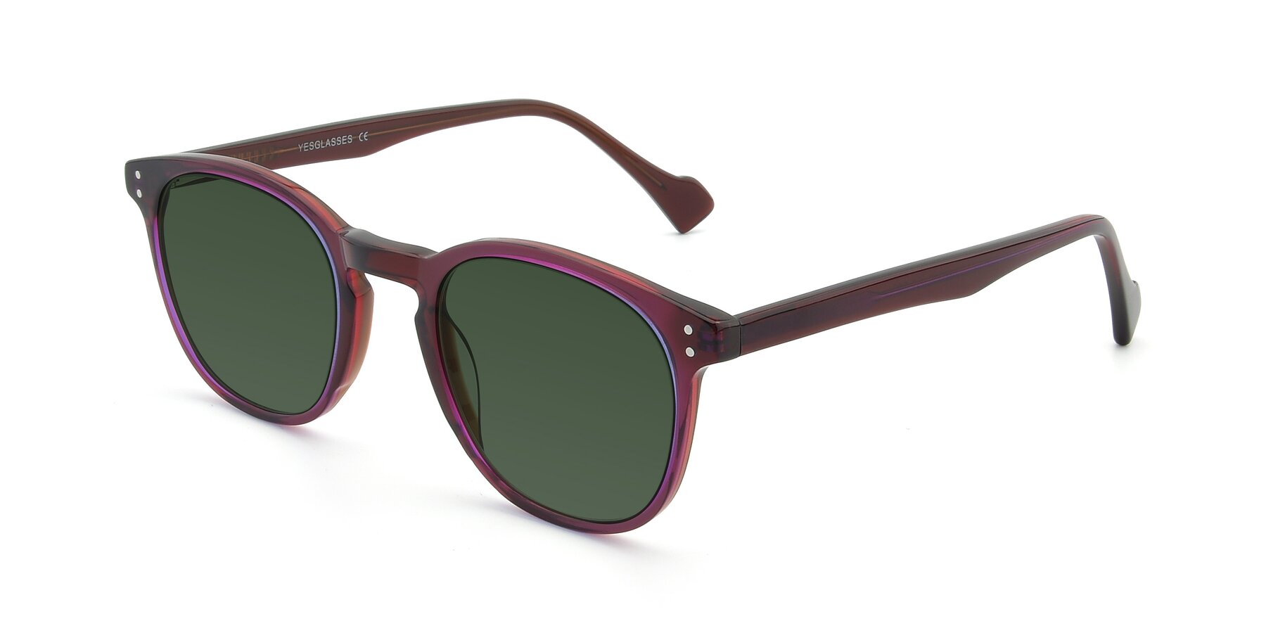 Angle of 17293 in Violet with Green Tinted Lenses