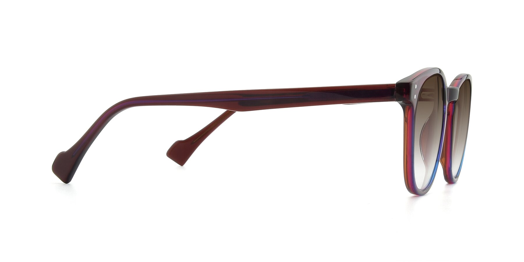 Side of 17293 in Violet with Brown Gradient Lenses