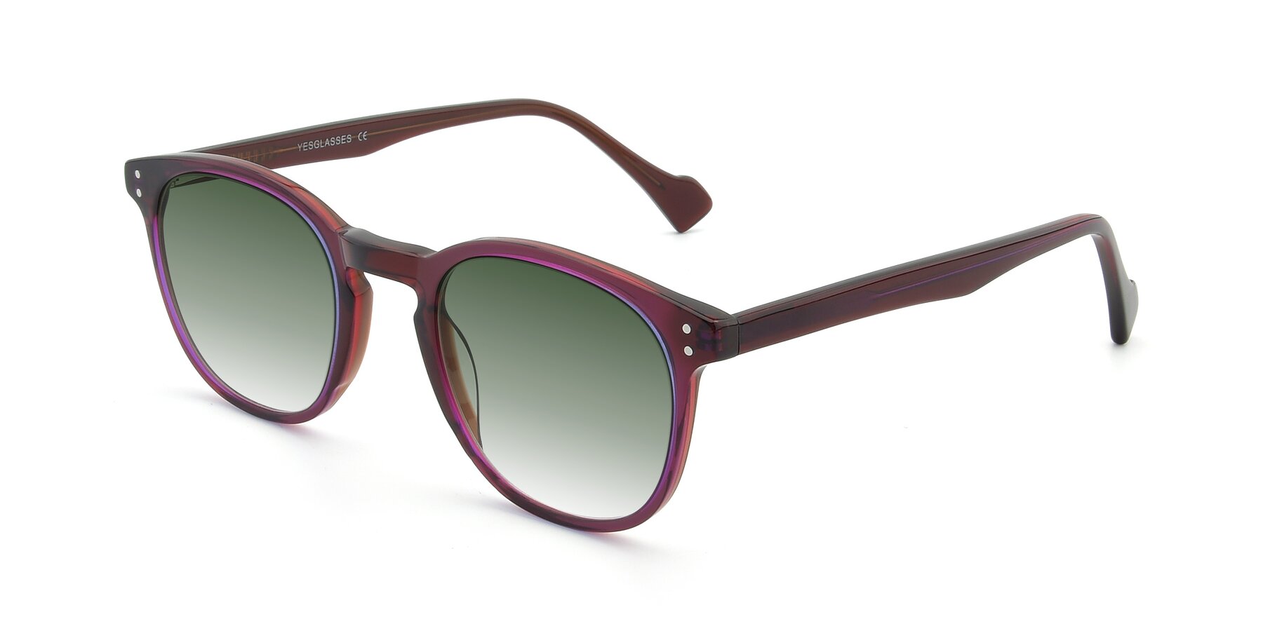 Angle of 17293 in Violet with Green Gradient Lenses