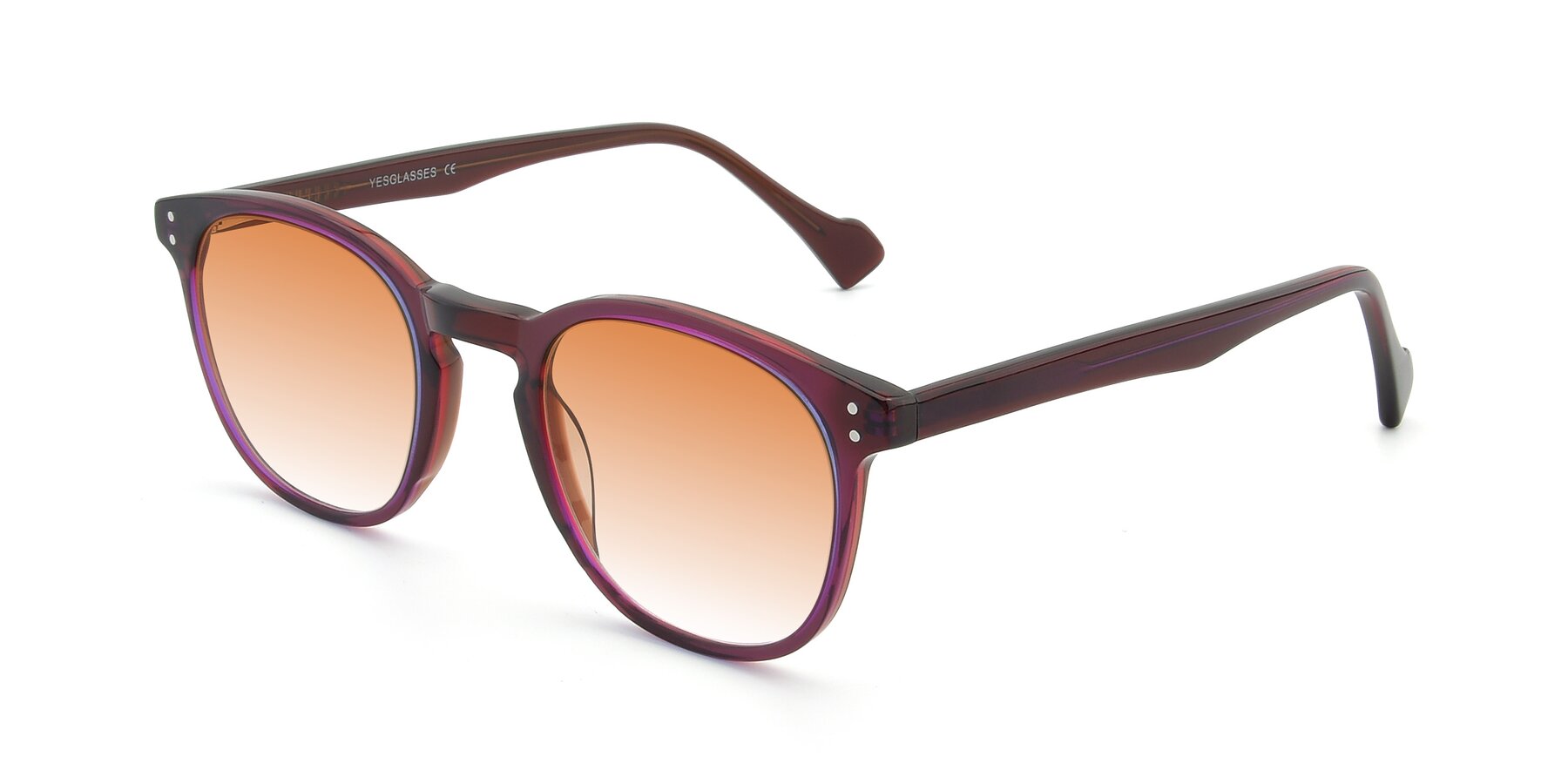 Angle of 17293 in Violet with Orange Gradient Lenses