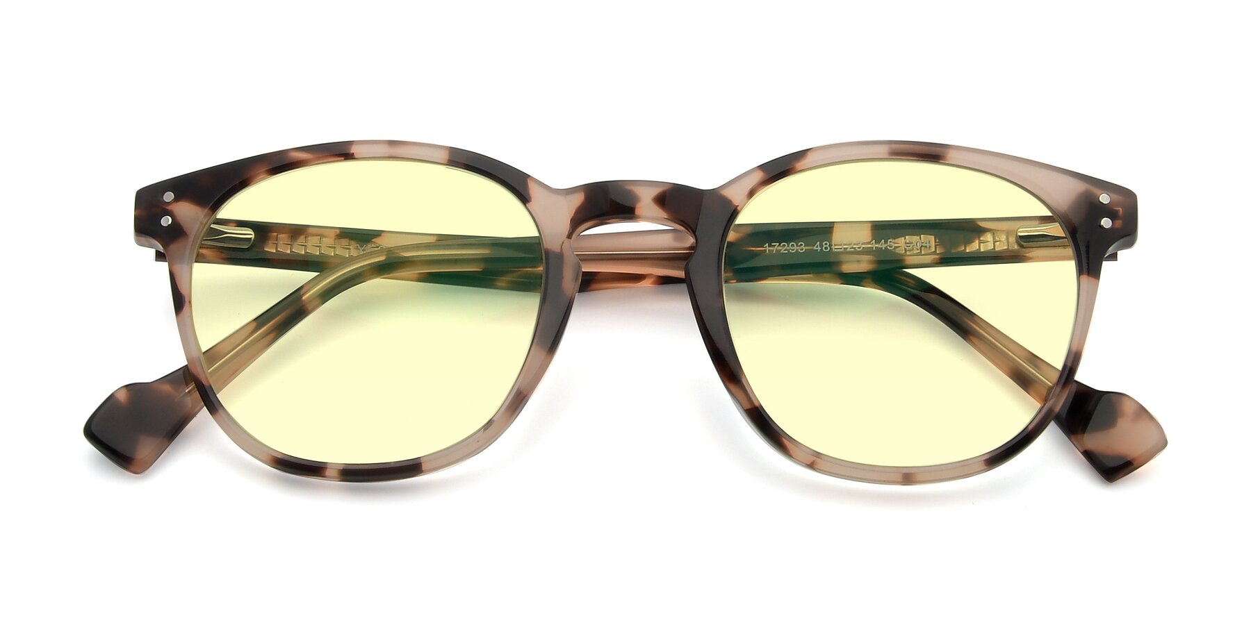 Folded Front of 17293 in Tortoise with Light Yellow Tinted Lenses
