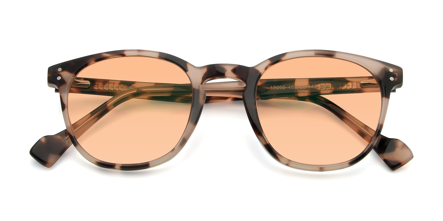 Folded Front of 17293 in Tortoise with Light Orange Tinted Lenses