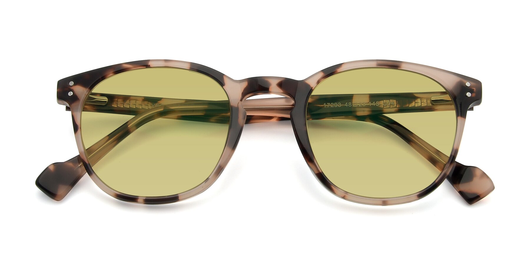 Folded Front of 17293 in Tortoise with Medium Champagne Tinted Lenses