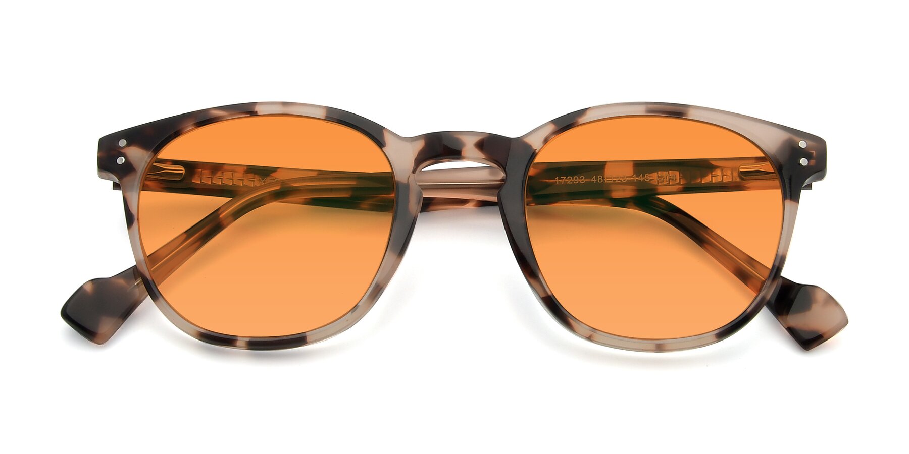 Folded Front of 17293 in Tortoise with Orange Tinted Lenses