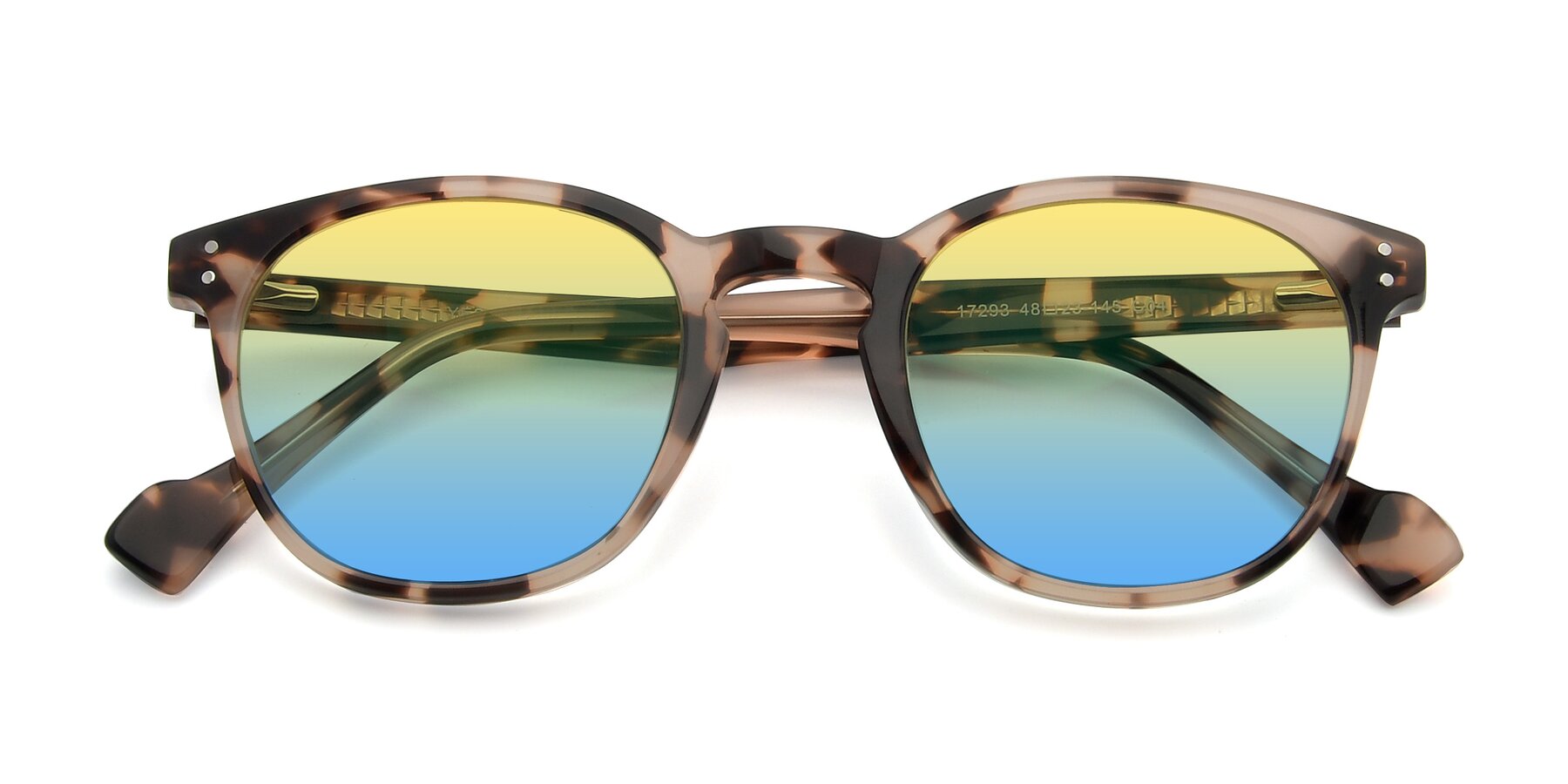 Folded Front of 17293 in Tortoise with Yellow / Blue Gradient Lenses