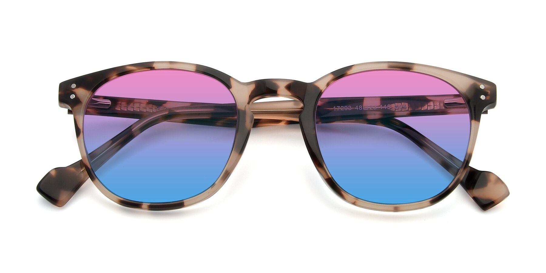 Folded Front of 17293 in Tortoise with Pink / Blue Gradient Lenses