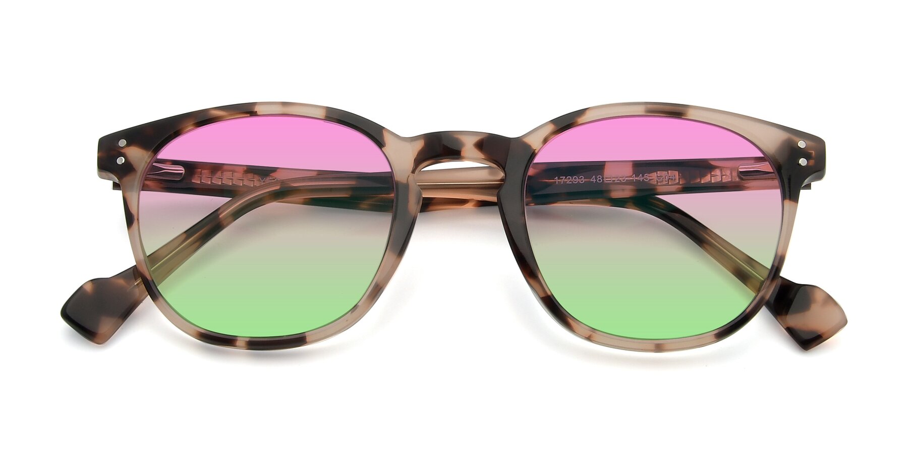 Folded Front of 17293 in Tortoise with Pink / Green Gradient Lenses