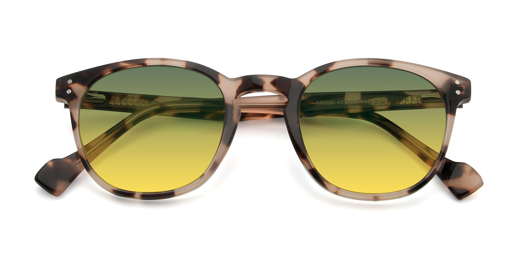 Folded Front of 17293 in Tortoise with Green / Yellow Gradient Lenses