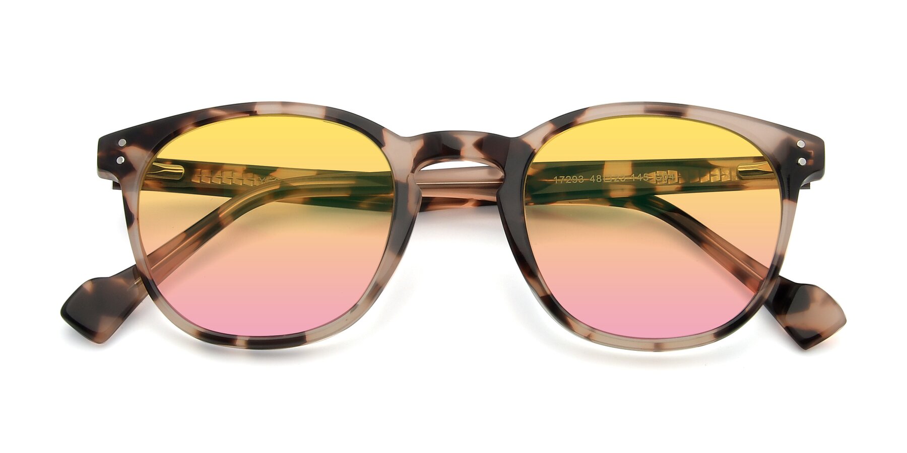 Folded Front of 17293 in Tortoise with Yellow / Pink Gradient Lenses