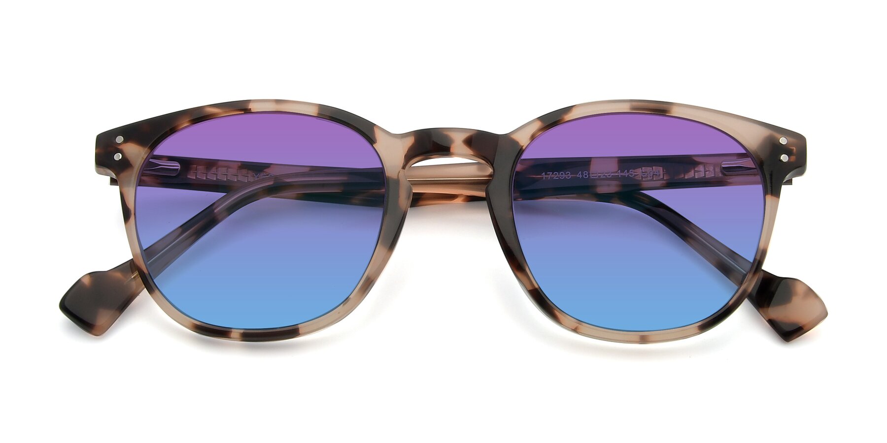 Folded Front of 17293 in Tortoise with Purple / Blue Gradient Lenses