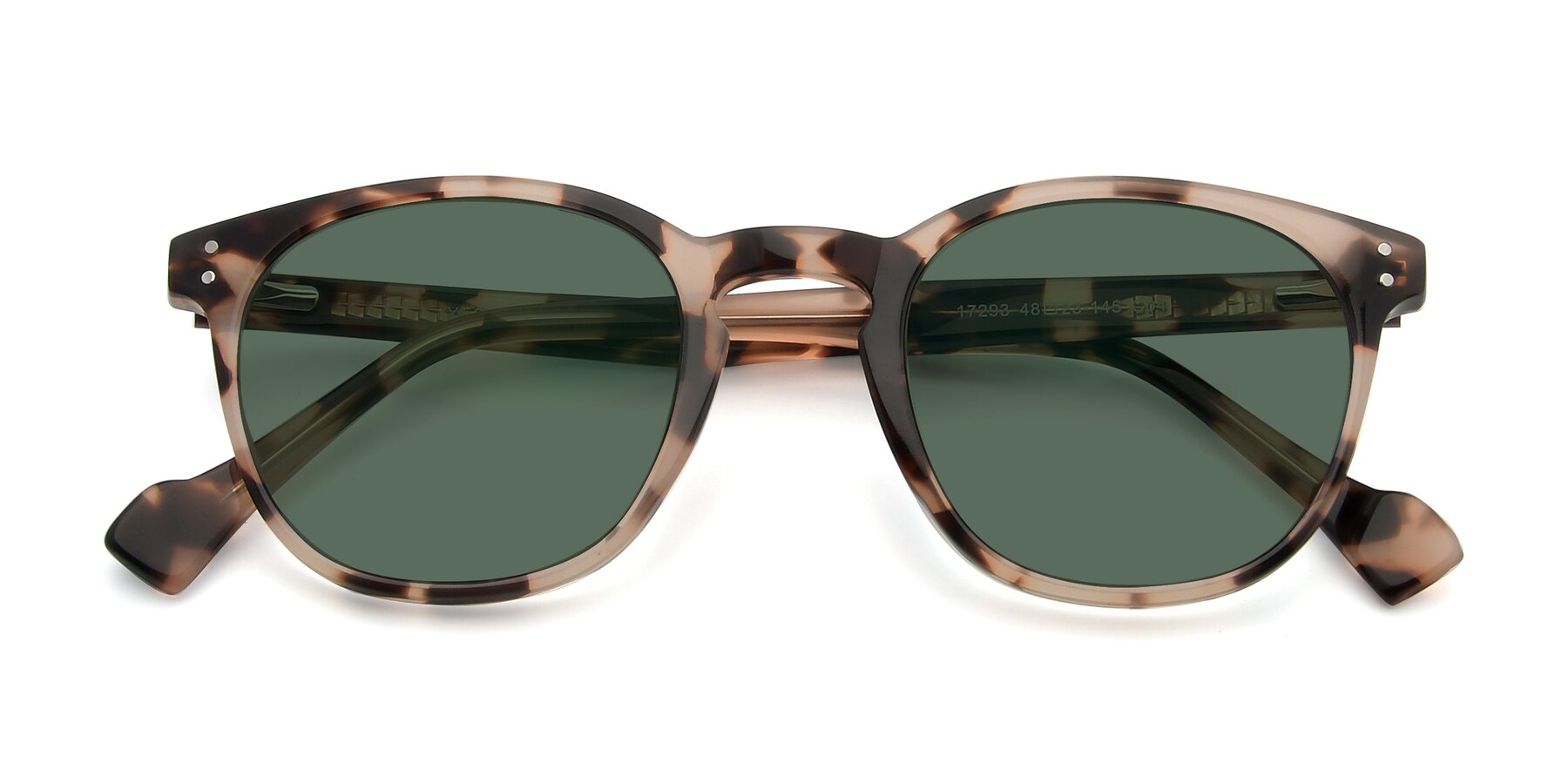 Folded Front of 17293 in Tortoise with Green Polarized Lenses