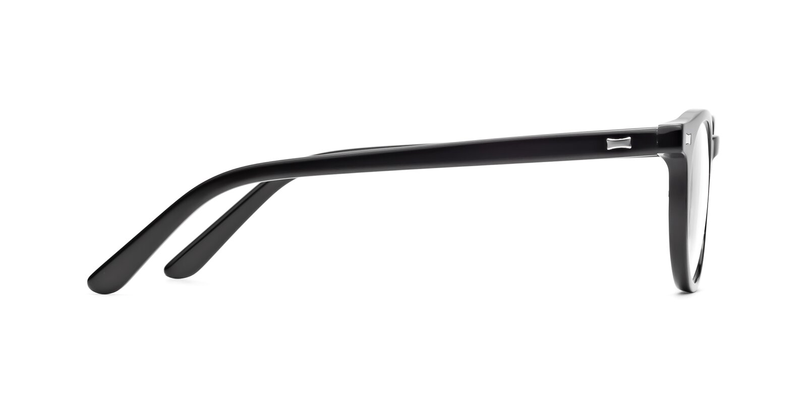 Black Hipster Keyhole Bridge Round Eyeglasses - 17330