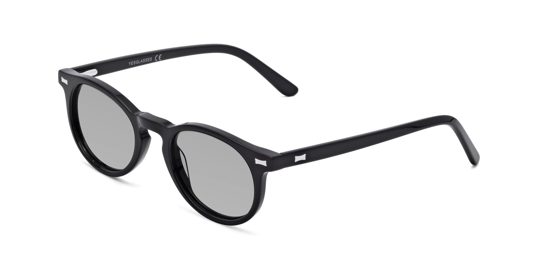 Angle of 17330 in Black with Light Gray Tinted Lenses