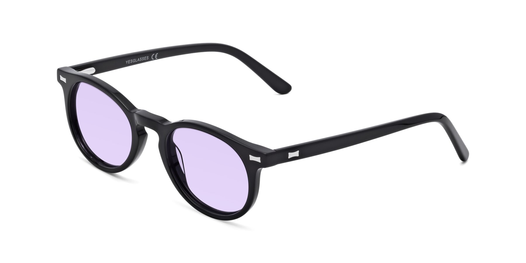 Angle of 17330 in Black with Light Purple Tinted Lenses