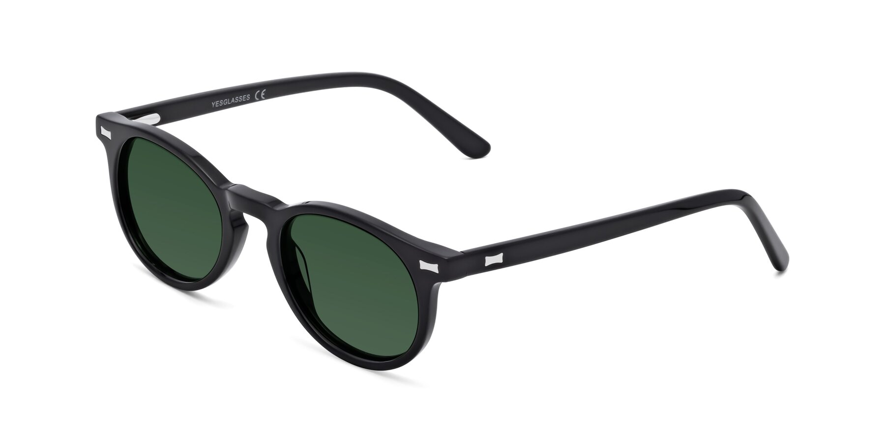 Angle of 17330 in Black with Green Tinted Lenses