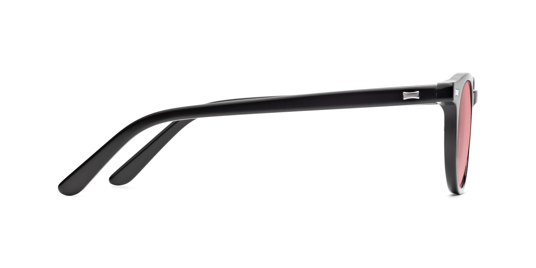 Side of 17330 in Black with Medium Garnet Tinted Lenses