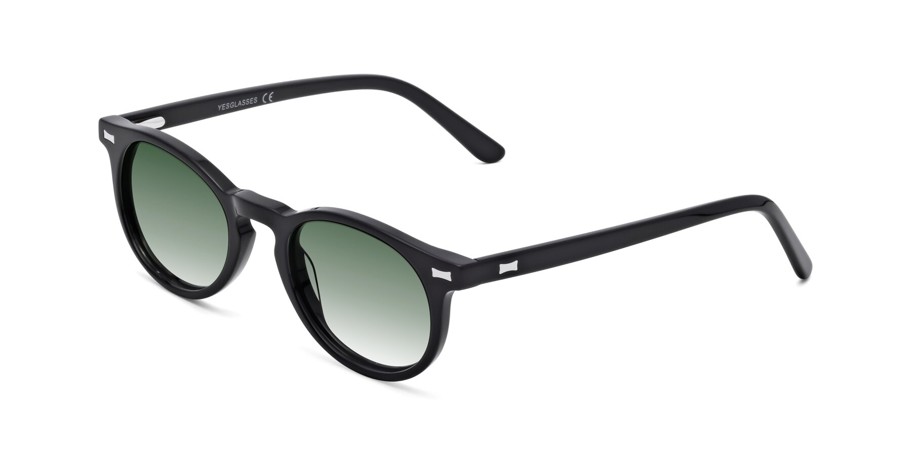 Angle of 17330 in Black with Green Gradient Lenses