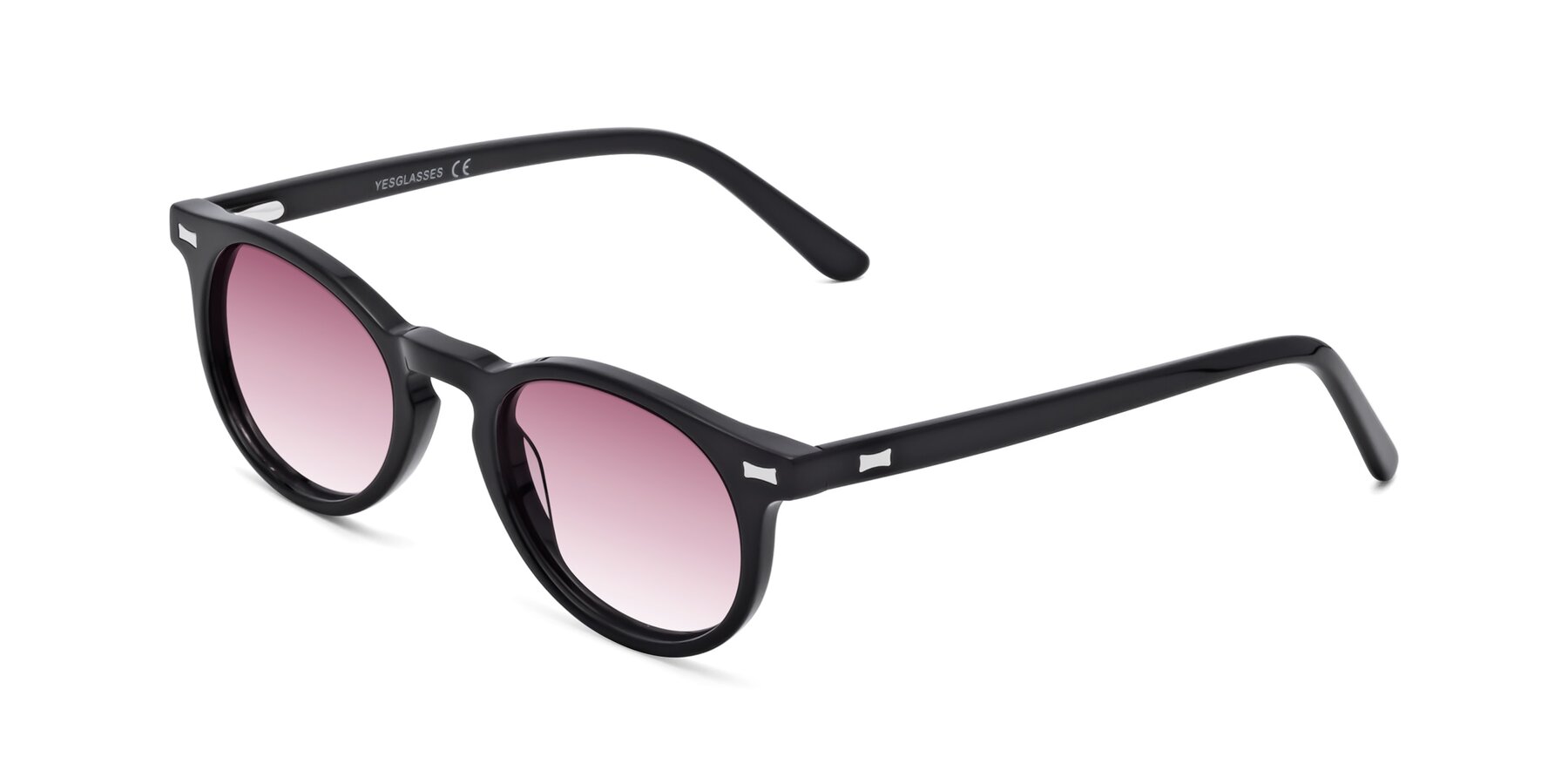 Angle of 17330 in Black with Wine Gradient Lenses