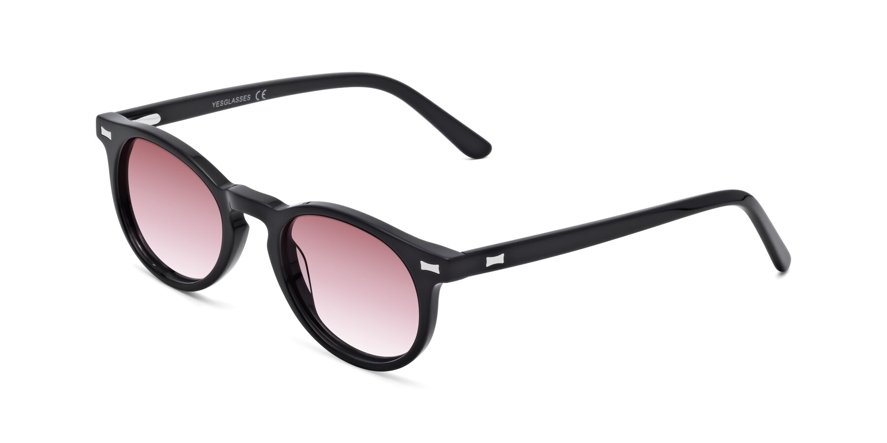 Angle of 17330 in Black with Garnet Gradient Lenses