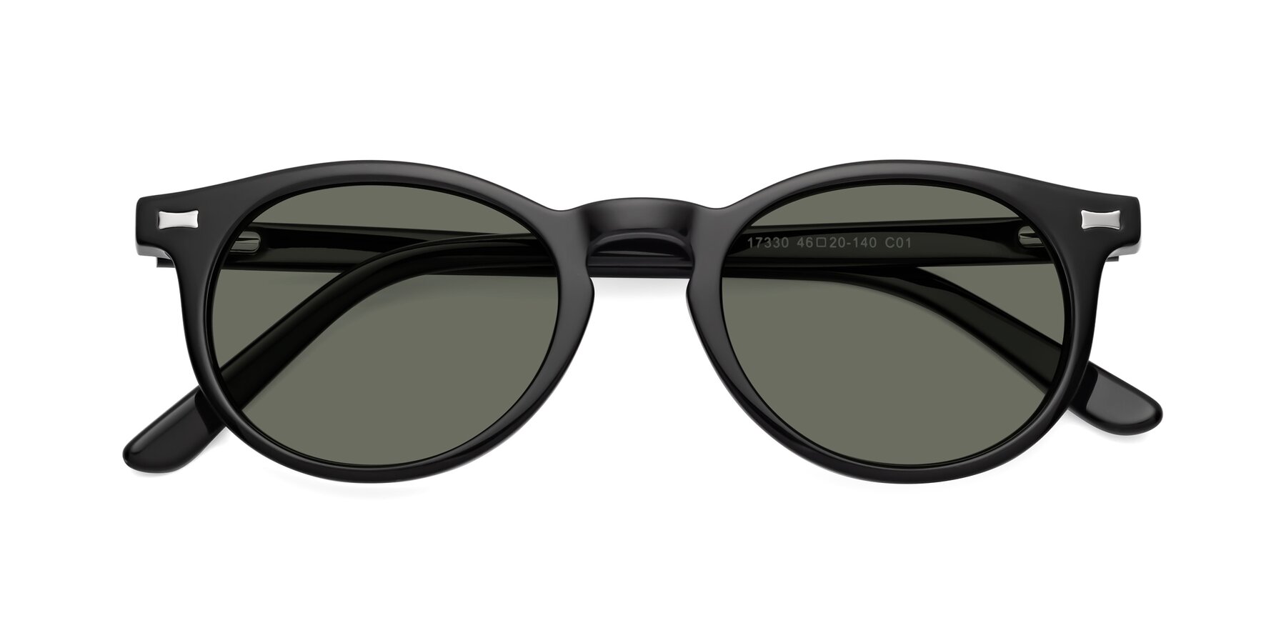 Folded Front of 17330 in Black with Gray Polarized Lenses