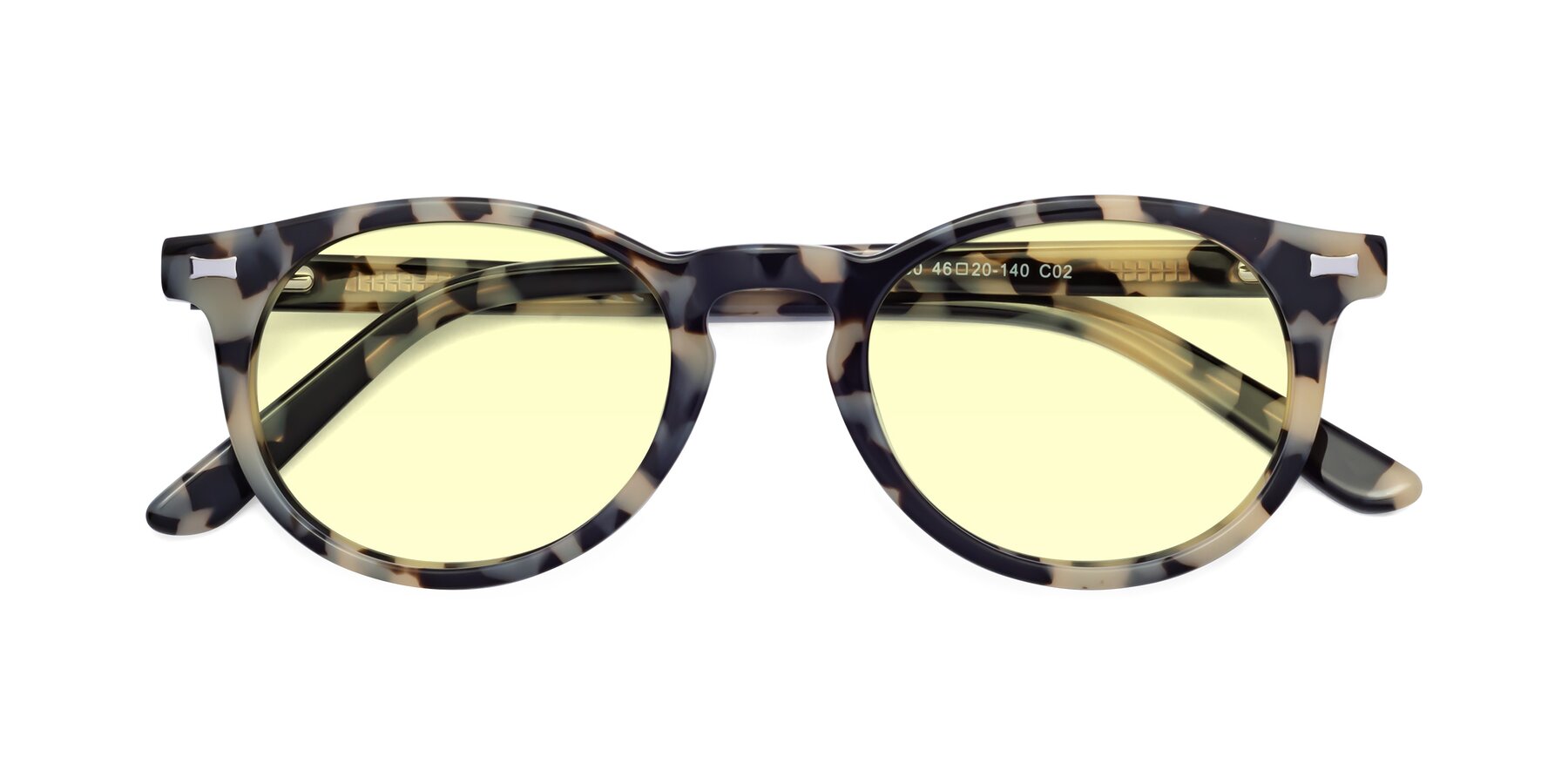 Folded Front of 17330 in Tortoise Honey with Light Yellow Tinted Lenses