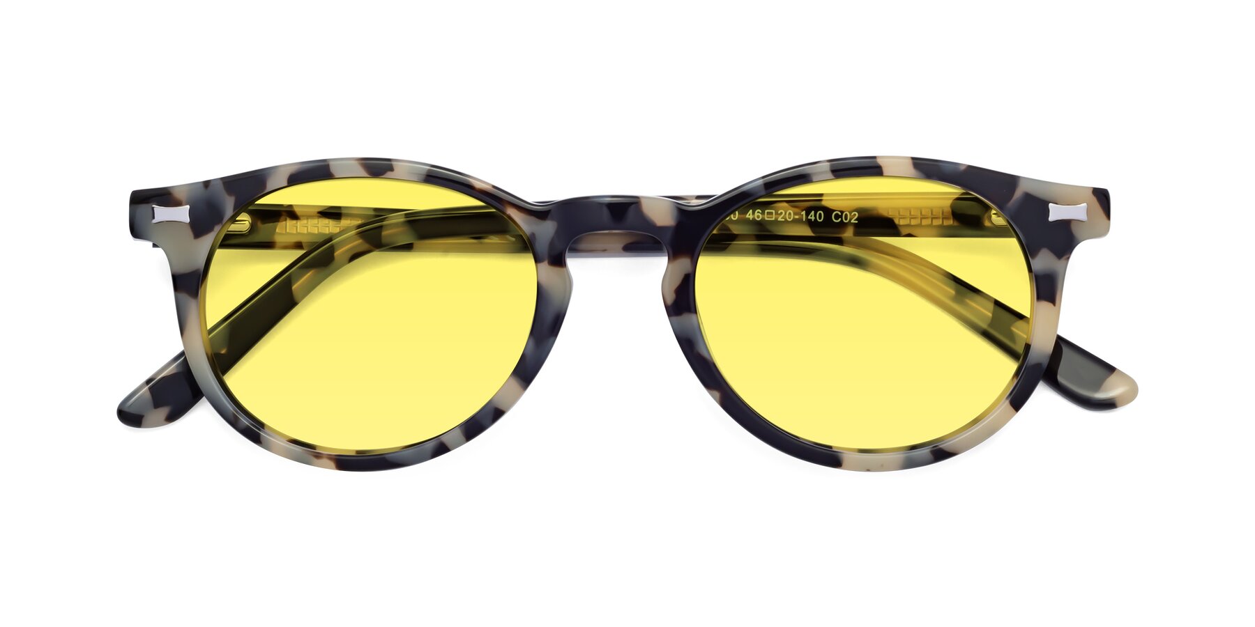 Folded Front of 17330 in Tortoise Honey with Medium Yellow Tinted Lenses