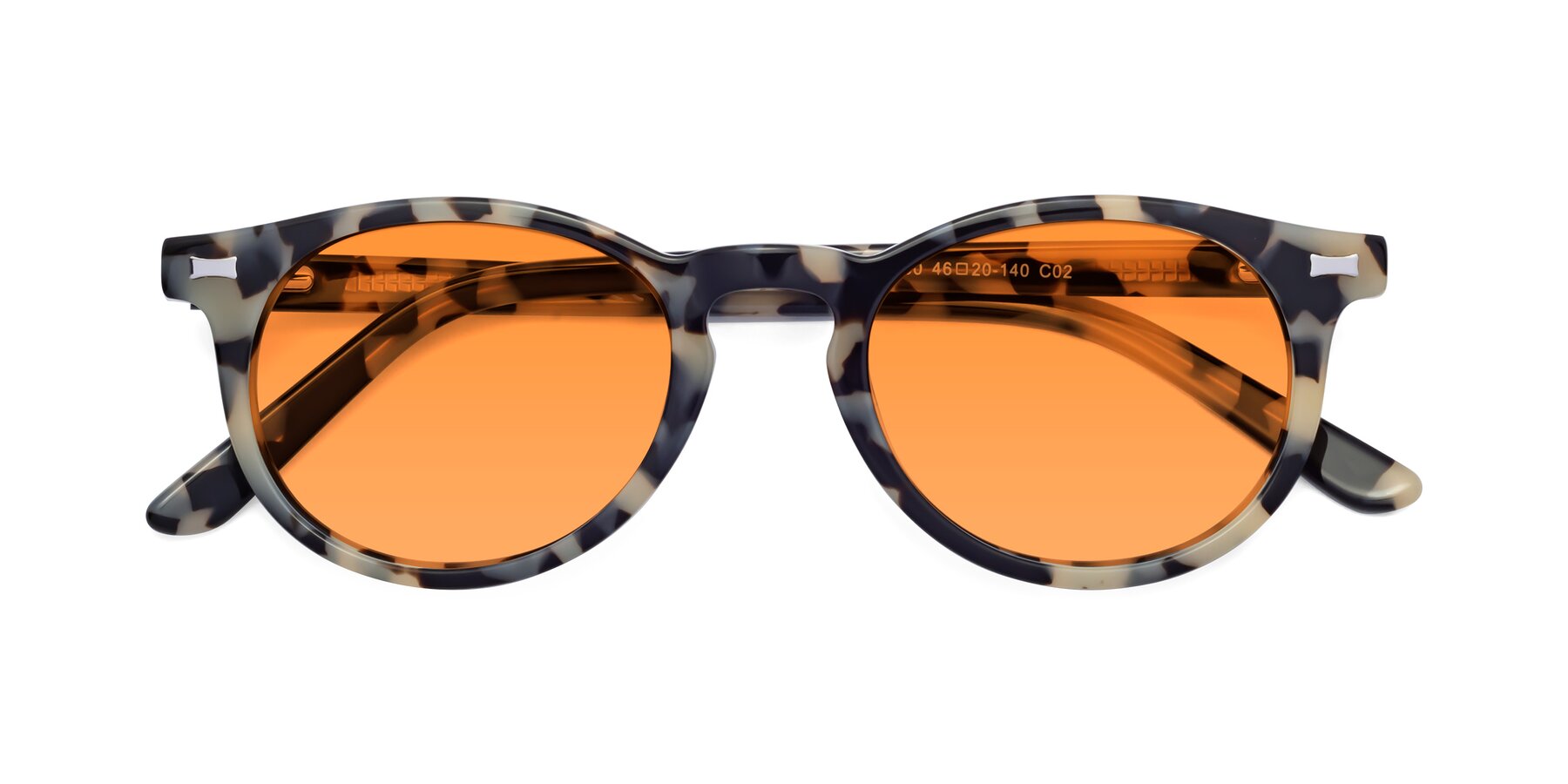 Folded Front of 17330 in Tortoise Honey with Orange Tinted Lenses