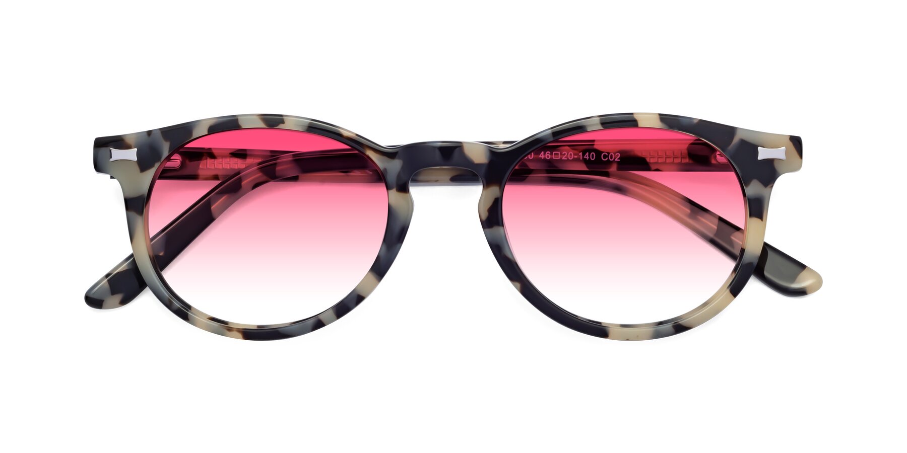 Folded Front of 17330 in Tortoise Honey with Pink Gradient Lenses