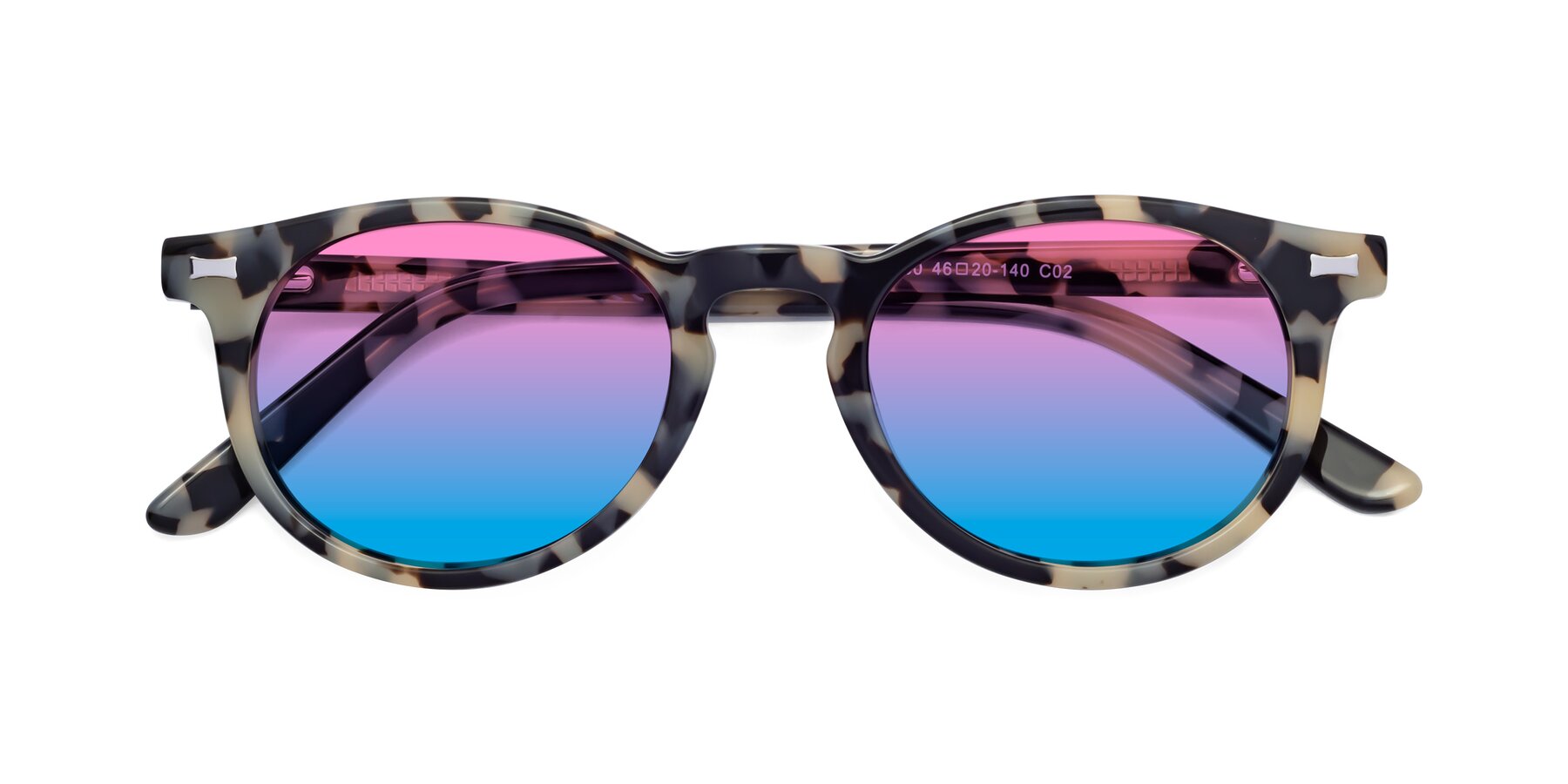 Folded Front of 17330 in Tortoise Honey with Pink / Blue Gradient Lenses