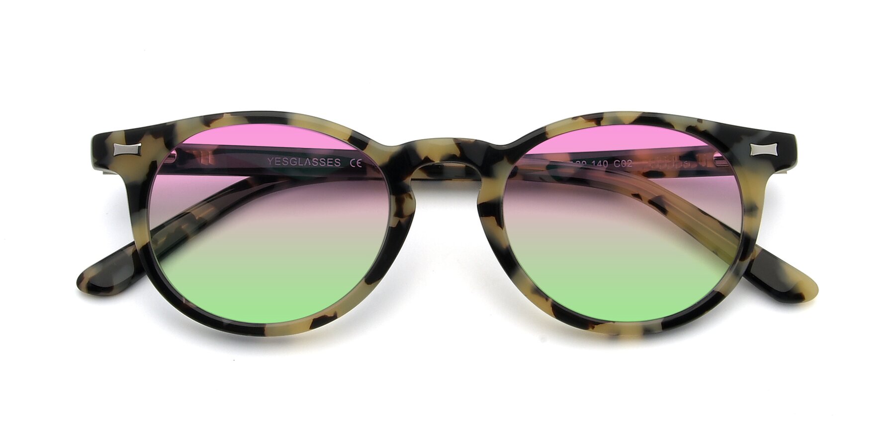Folded Front of 17330 in Tortoise Honey with Pink / Green Gradient Lenses
