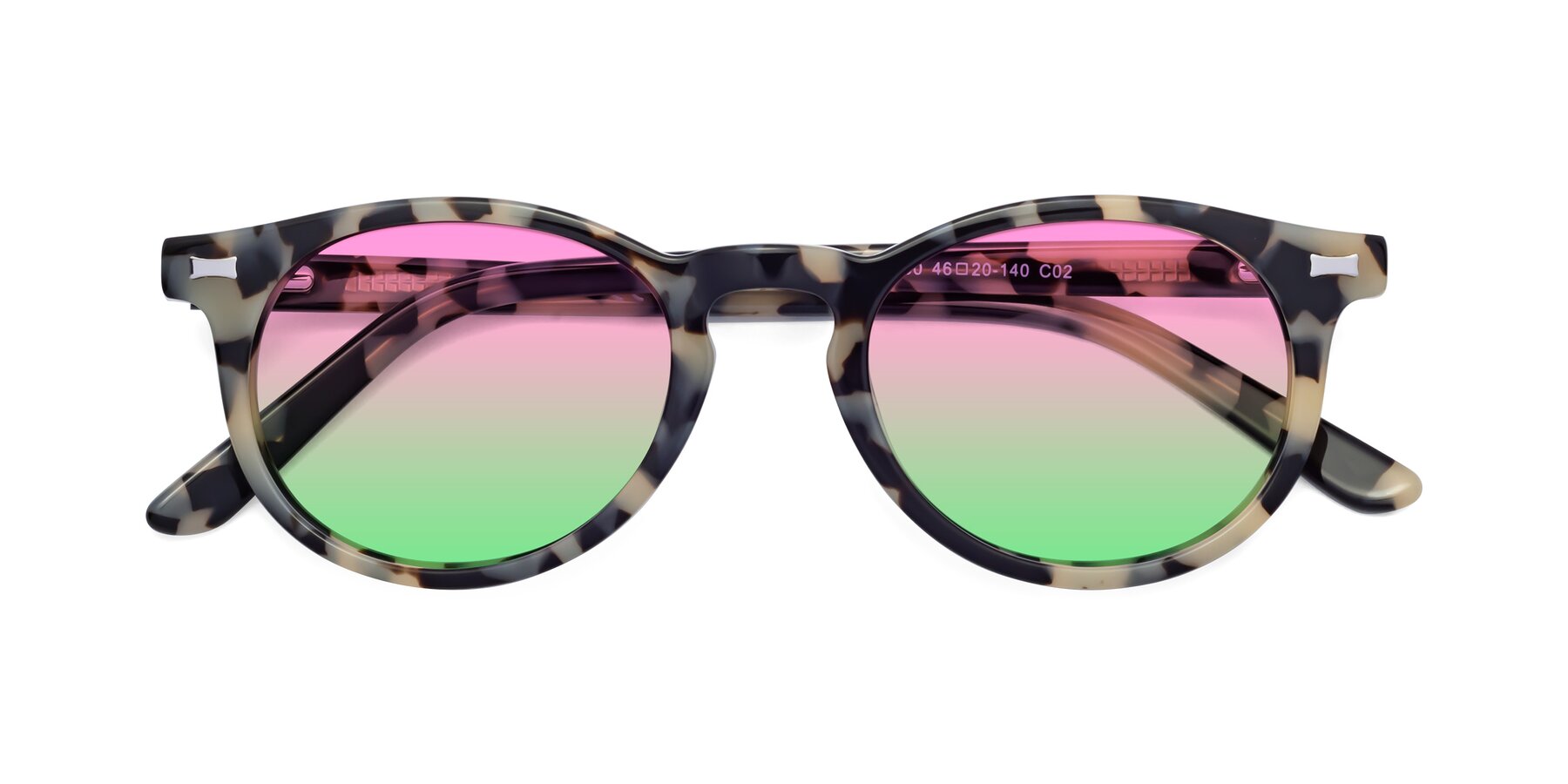 Folded Front of 17330 in Tortoise Honey with Pink / Green Gradient Lenses
