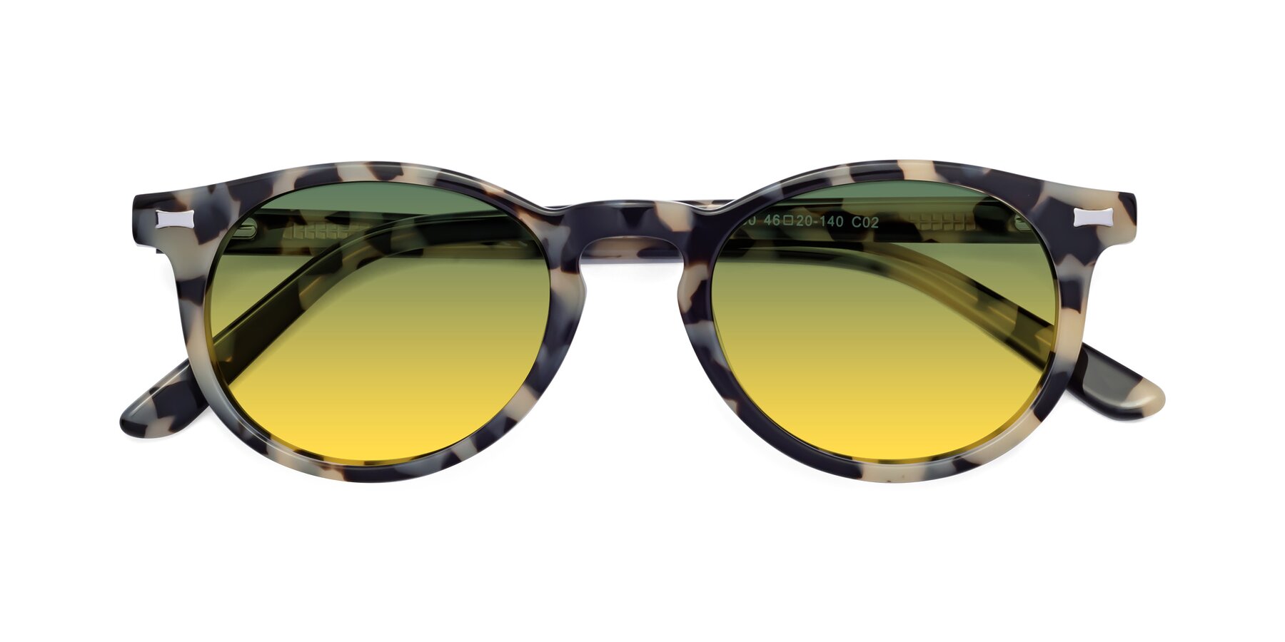 Folded Front of 17330 in Tortoise Honey with Green / Yellow Gradient Lenses
