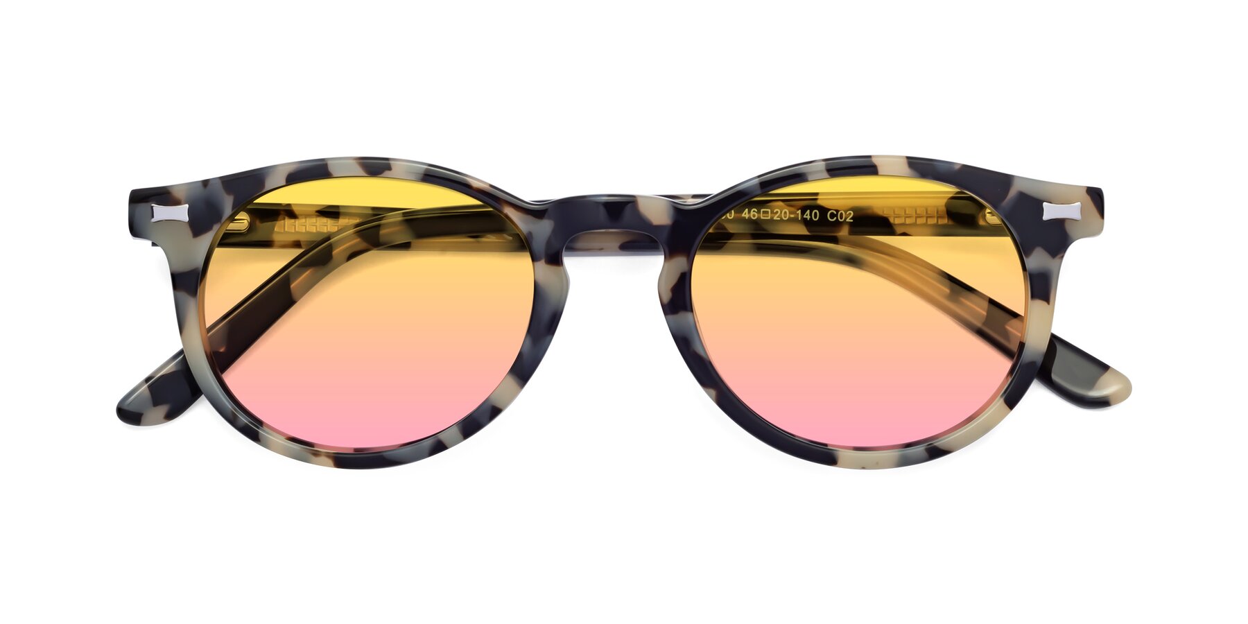 Folded Front of 17330 in Tortoise Honey with Yellow / Pink Gradient Lenses