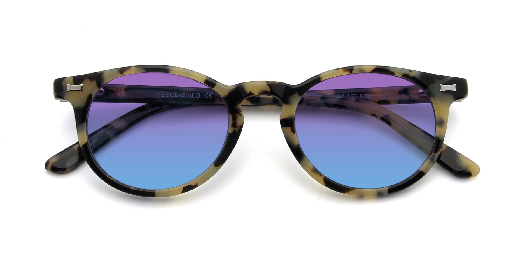 Folded Front of 17330 in Tortoise Honey with Purple / Blue Gradient Lenses