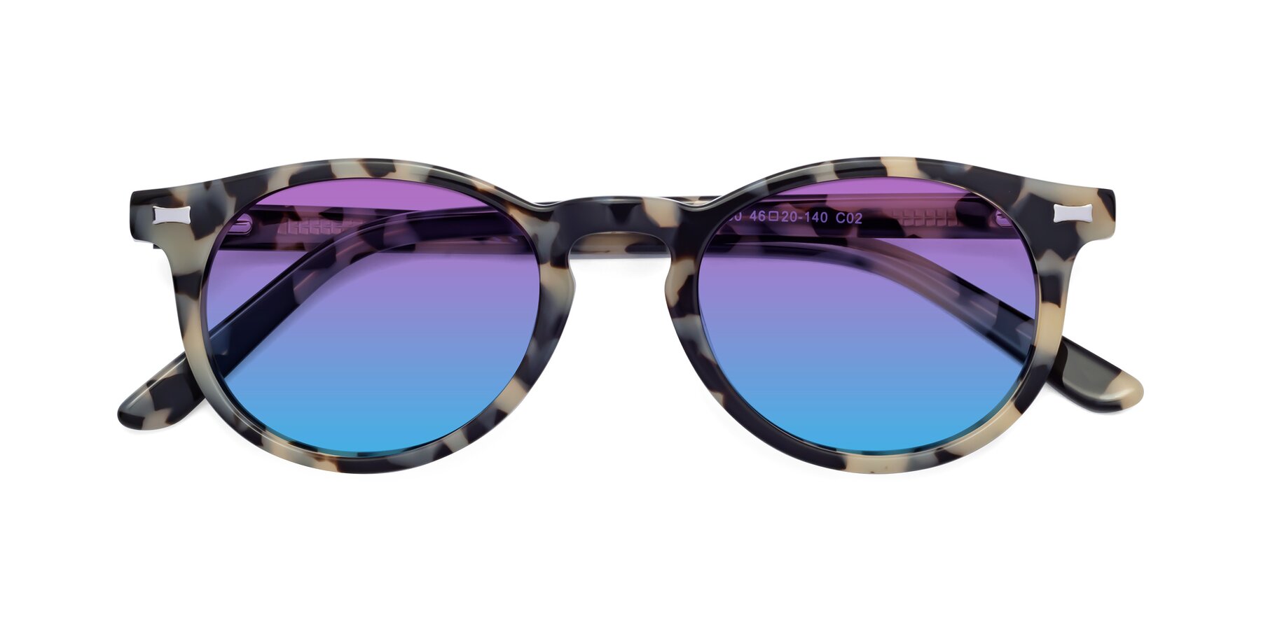 Folded Front of 17330 in Tortoise Honey with Purple / Blue Gradient Lenses