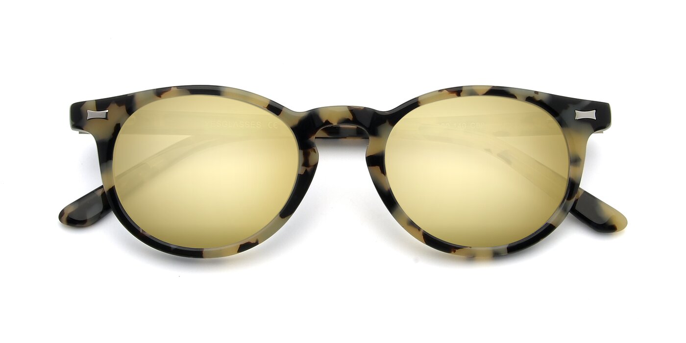 17330 - Tortoise Honey Flash Mirrored Sunglasses