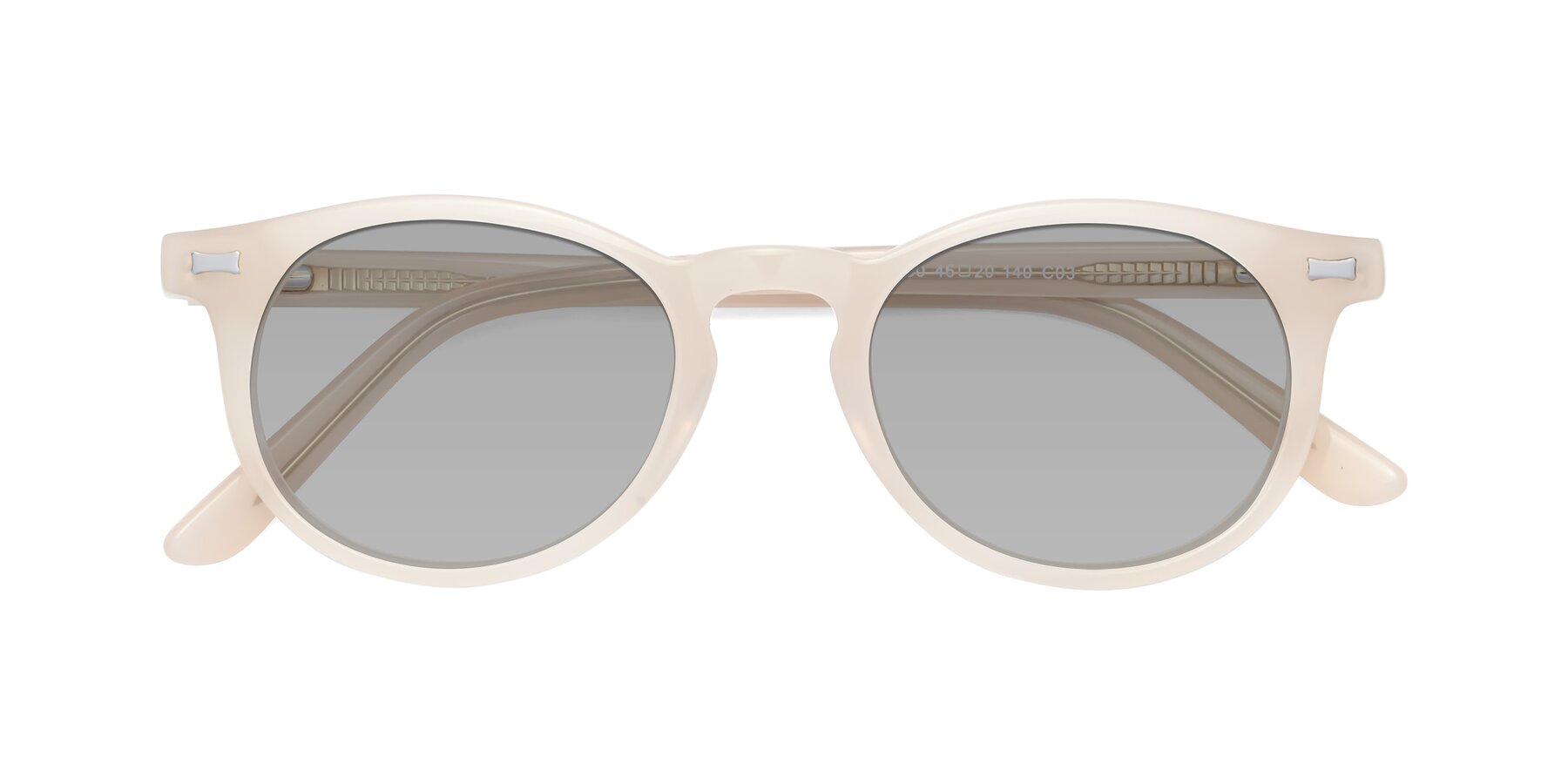 Folded Front of 17330 in Beige with Light Gray Tinted Lenses