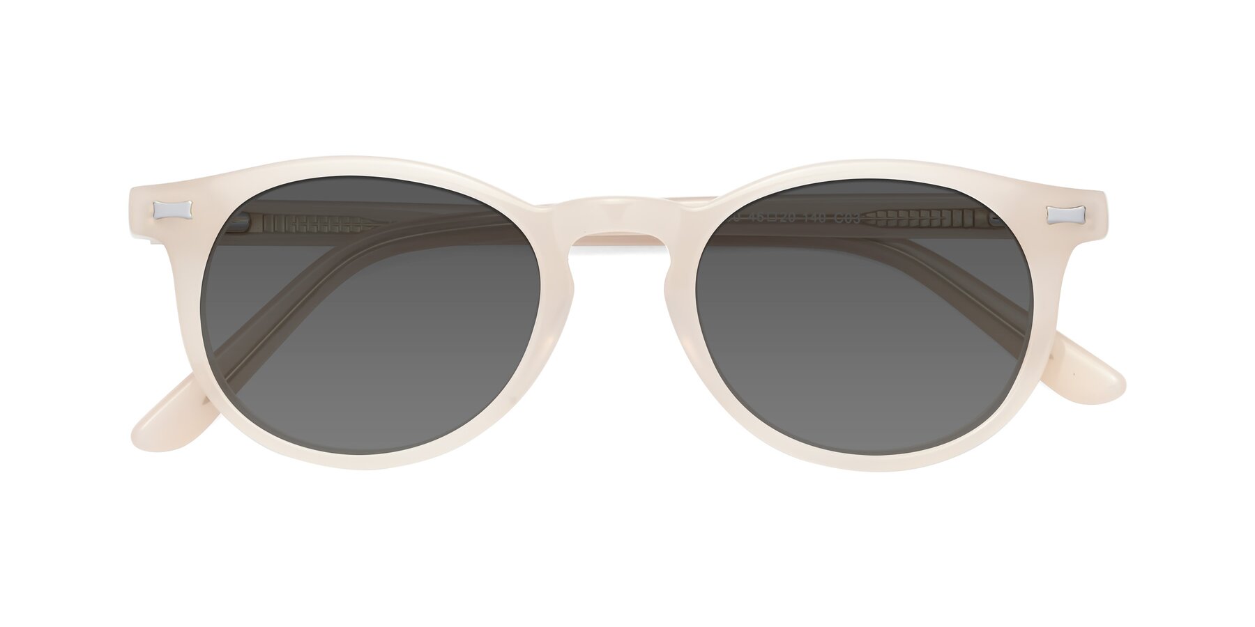 Folded Front of 17330 in Beige with Medium Gray Tinted Lenses