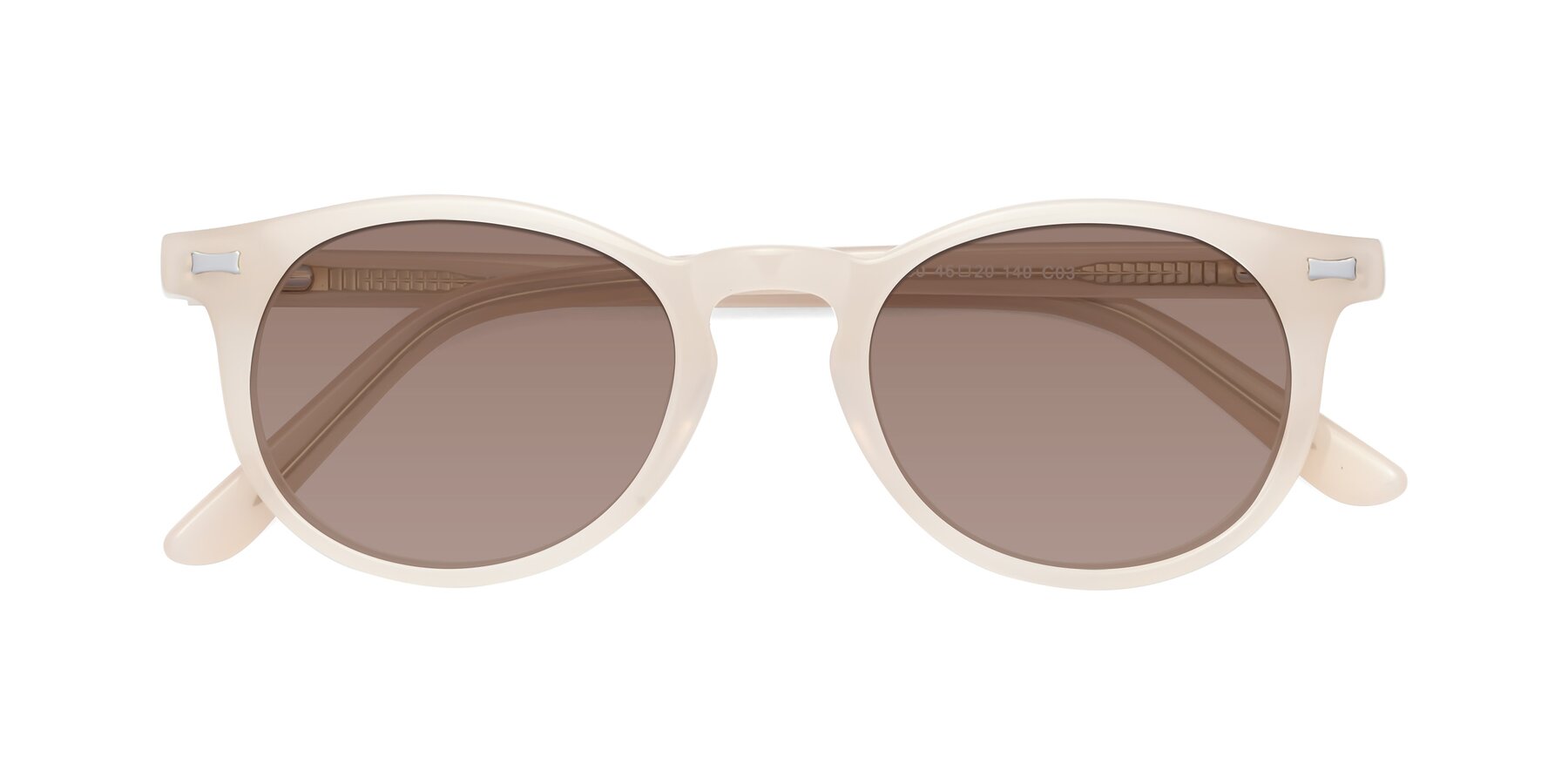 Folded Front of 17330 in Beige with Medium Brown Tinted Lenses