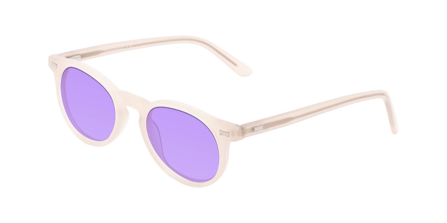 Angle of 17330 in Beige with Medium Purple Tinted Lenses